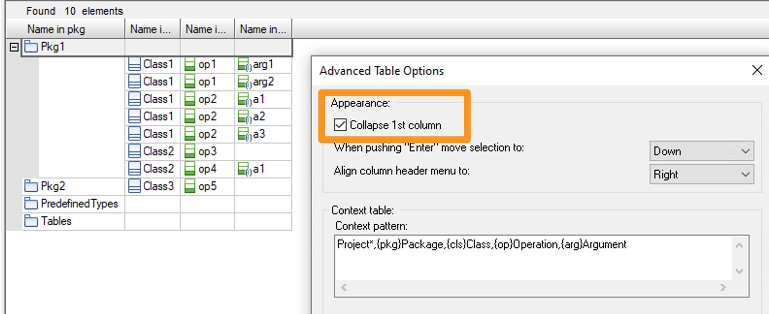 Table View With Collapsed First Column